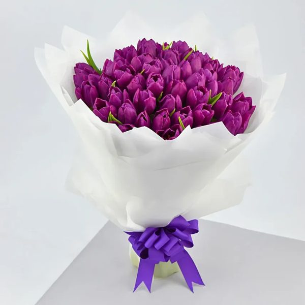 Blue Tulips Bouquet