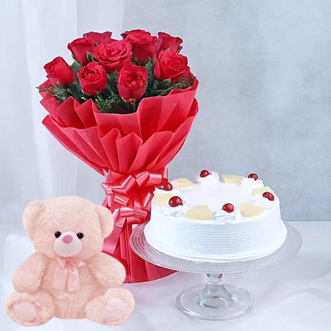 Flowers, Cake & Teddy 6
