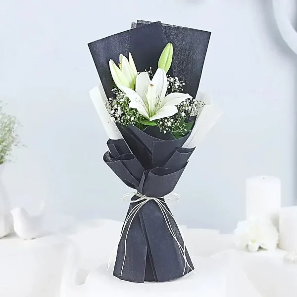 Hues of Enchantment Lily Bouquet