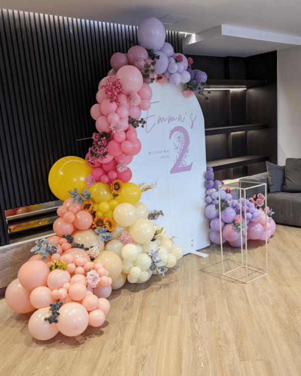 Vibrant Blooms and Balloons Magic